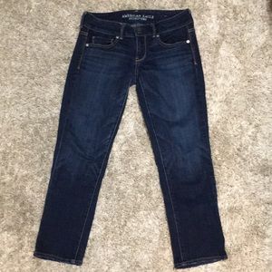 American Eagle Artist Crop Dark Wash Jeans